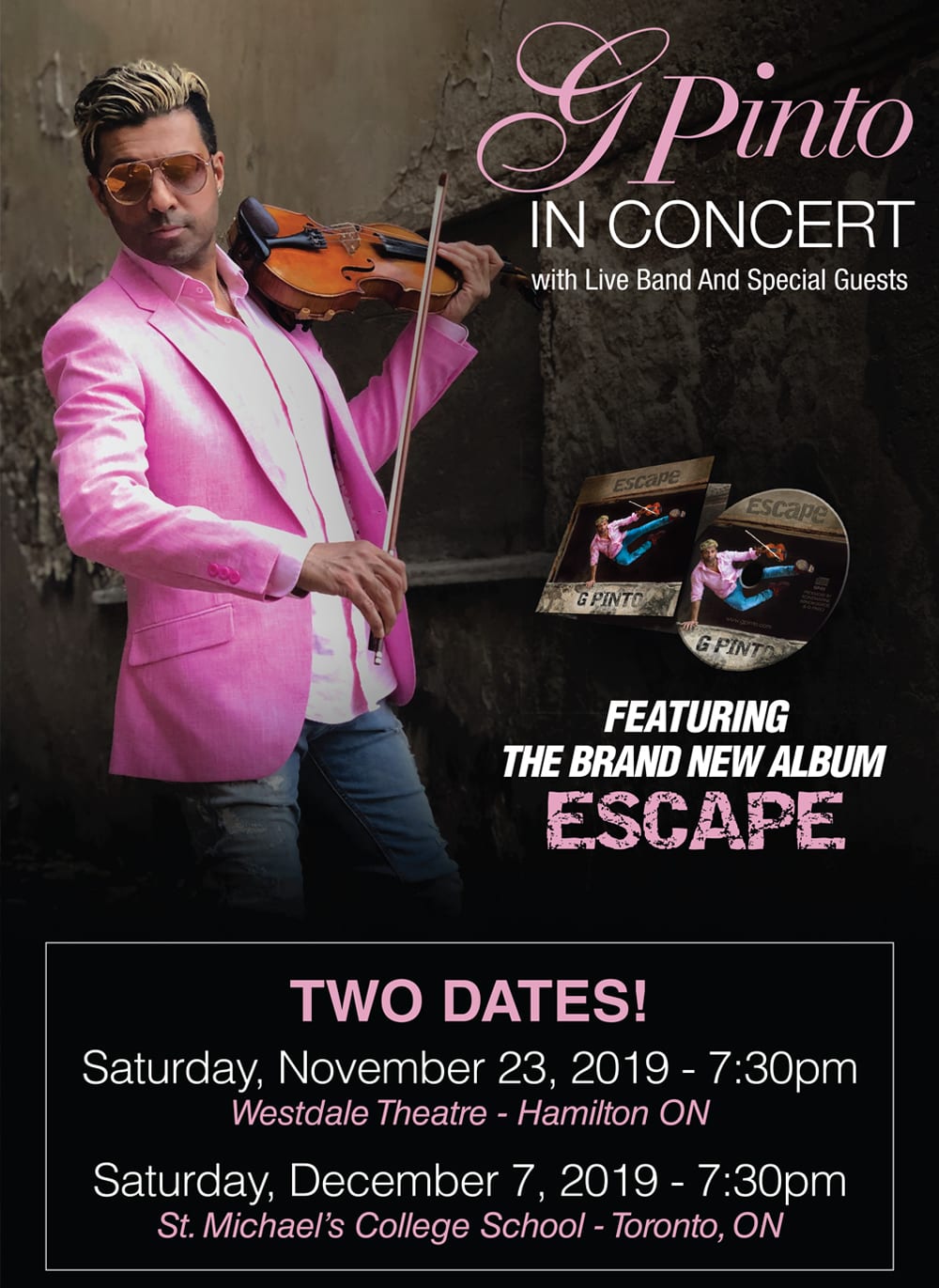 G Pinto - Concert Poster 2019
